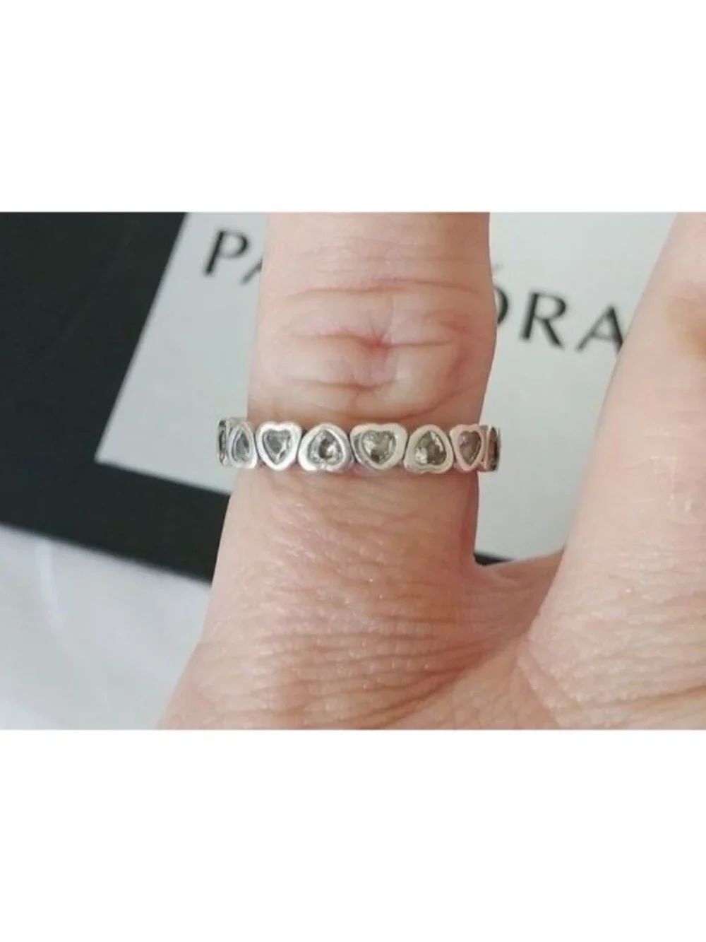 Pandora Sterling Silver Forever More Stackable Ring 190897cz, size 6.0
